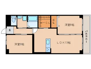 奈良県奈良市富雄元町3丁目【マンション】の間取り
