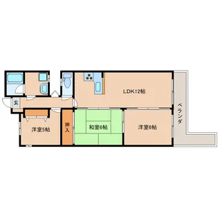 奈良県奈良市学園赤松町【マンション】の間取り