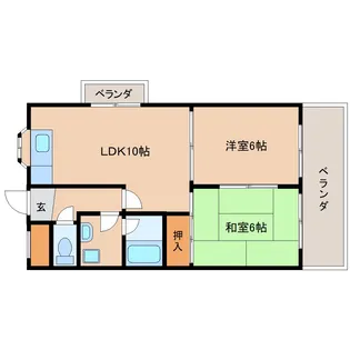 奈良県奈良市藤ノ木台2丁目【マンション】の間取り