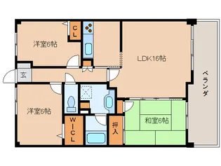 奈良県奈良市あやめ池南6丁目【マンション】の間取り