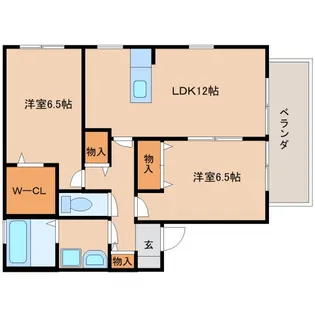奈良県奈良市千代ヶ丘3丁目【アパート】の間取り
