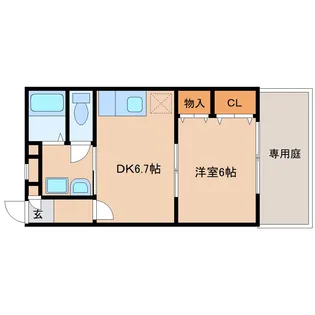 グレイス学園前【1階】の間取り