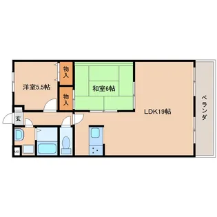 奈良県奈良市南登美ヶ丘【マンション】の間取り