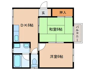 奈良県大和郡山市北郡山町【アパート】の間取り