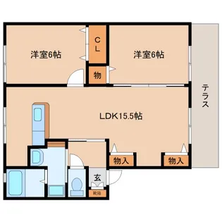 奈良県大和郡山市北郡山町【アパート】の間取り