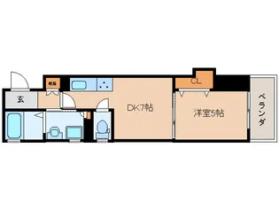 奈良県大和郡山市東岡町【アパート】の間取り