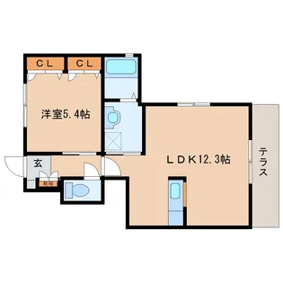 奈良県大和郡山市矢田山町【アパート】の間取り