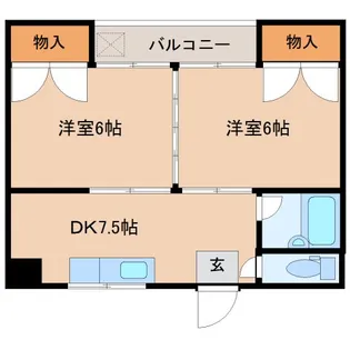 奈良県大和郡山市南大工町【マンション】の間取り