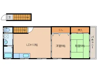 奈良県大和郡山市西田中町【アパート】の間取り