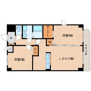 奈良県大和郡山市筒井町【マンション】の間取り