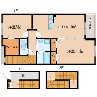 奈良県大和郡山市額田部北町【アパート】の間取り