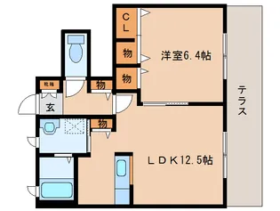 奈良県大和郡山市池沢町【アパート】の間取り