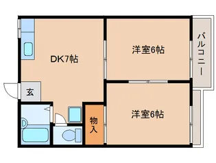 奈良県大和郡山市高田町【アパート】の間取り