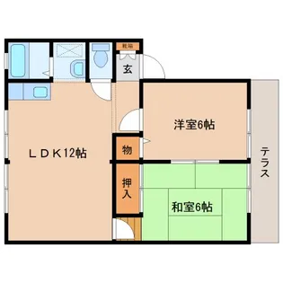 奈良県大和郡山市小泉町【アパート】の間取り
