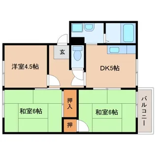奈良県大和郡山市小泉町【アパート】の間取り