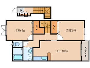奈良県大和郡山市今国府町【アパート】の間取り