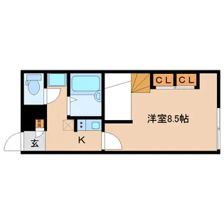 奈良県大和郡山市矢田町【アパート】の間取り