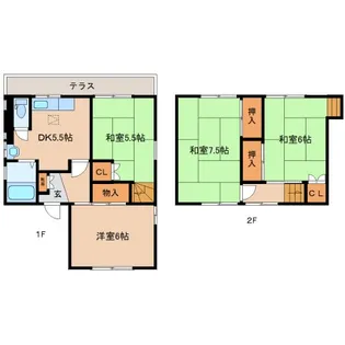 奈良県大和郡山市小林町【一戸建】の間取り