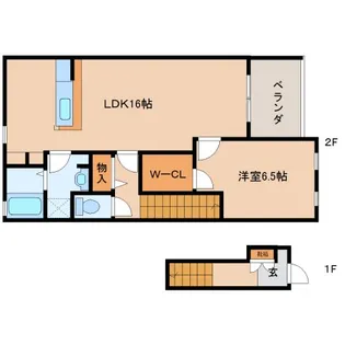 ラ・ロシェル【2階】の間取り