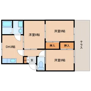 3DKの間取り画像