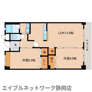 静岡県静岡市葵区羽鳥5丁目【マンション】の間取り