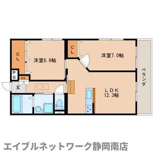 サマーブライト八幡【401号室】の間取り