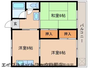 静岡県静岡市葵区足久保口組【アパート】の間取り