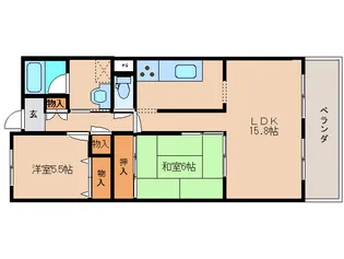 奈良県奈良市二名東町【マンション】の間取り