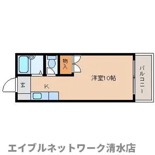 静岡県静岡市清水区西大曲町【マンション】の間取り