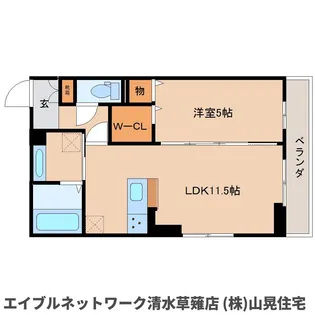 静岡県静岡市清水区七ツ新屋2丁目【アパート】の間取り