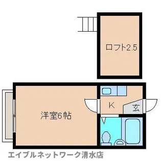 静岡県静岡市清水区向田町【アパート】の間取り