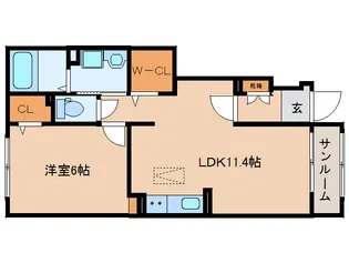 奈良県奈良市東九条町【アパート】の間取り