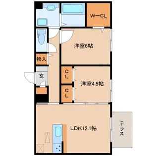 エストレヤ【1階】の間取り