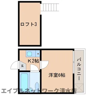 静岡県静岡市清水区駒越東町【アパート】の間取り