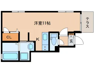 奈良県奈良市西大寺小坊町【アパート】の間取り
