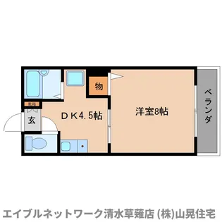 静岡県静岡市駿河区谷田【アパート】の間取り