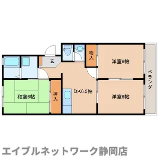 静岡県静岡市駿河区向敷地1丁目【マンション】の間取り