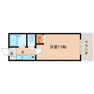 奈良県奈良市三碓2丁目【アパート】の間取り
