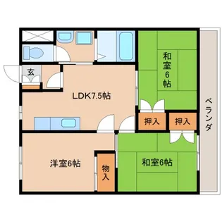 静岡県静岡市葵区瀬名中央3丁目【マンション】の間取り