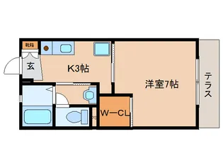 ヴィラ多聞【1階】の間取り