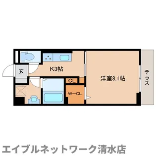 静岡県静岡市清水区三保松原町【アパート】の間取り