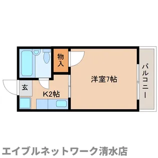 静岡県静岡市清水区村松1丁目【アパート】の間取り