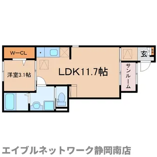 高岡ヒルズA【1階】の間取り