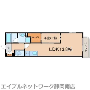 ファムス中田【103号室】の間取り