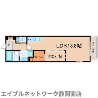ファムス中田【205号室】の間取り