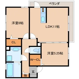 奈良県桜井市大字浅古【アパート】の間取り