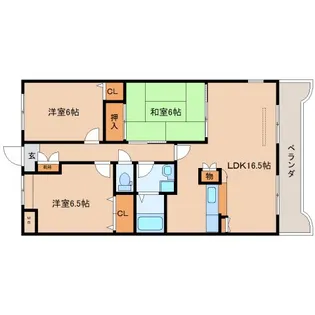 奈良県奈良市恋の窪1丁目【マンション】の間取り