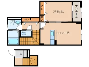 アネモスヒルズ天理Ⅰ【2階】の間取り