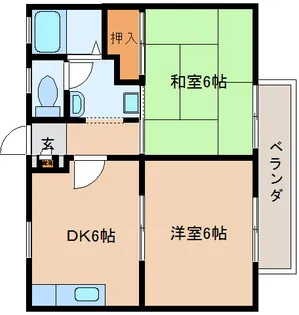 奈良県大和郡山市小林町【アパート】の間取り