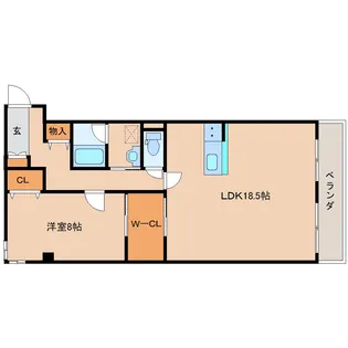 メゾン・デ・アムール【1階】の間取り